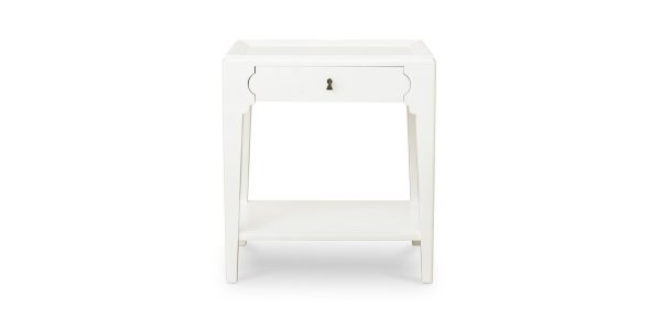 Mayfair Bedside Table- Porcelain White Hot on Sale