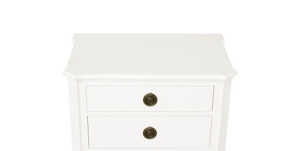 Trafford Nightstand- Porcelain White For Sale - Image 5