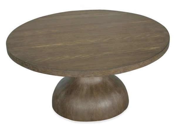 Bosley Lt. Brown Round Cocktail Table For Sale - Image 4