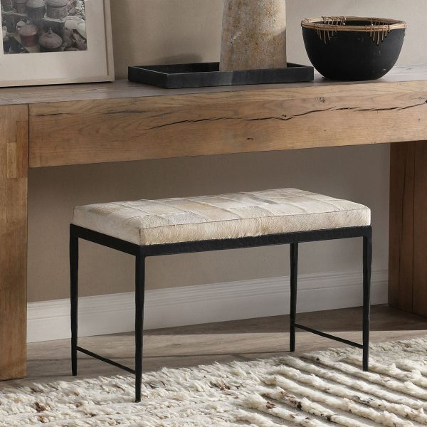 Achen Hide 28  Bench- Ivory For Cheap - Image 2