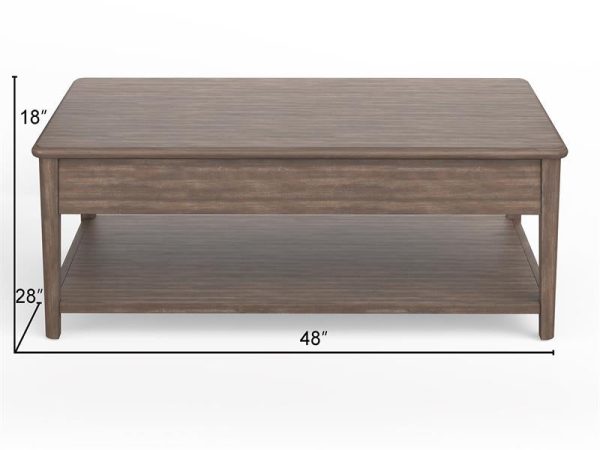 Corden Lift Top Storage Cocktail Table with Casters Online Hot Sale - Image 3