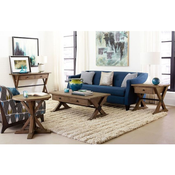 Reclamation Place Trestle Rectangular Cocktail Table For Cheap - Image 3