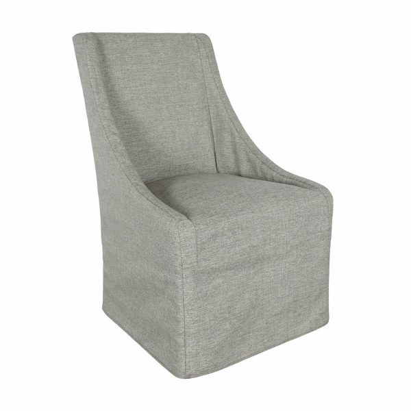 Warwick Rolling Wingback Dining Chair Granite For Sale