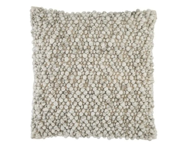 Angora Kaz Pillow- Ivory Gray Cheap