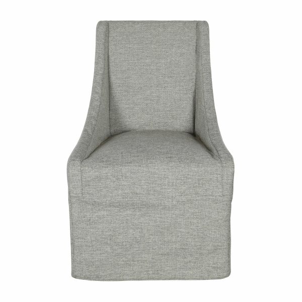 Warwick Rolling Wingback Dining Chair Granite For Sale - Image 2