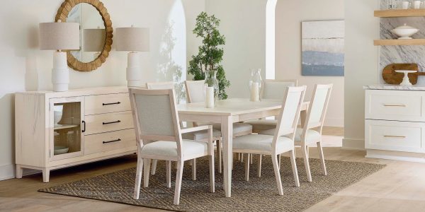 Benchmade Louisa Rectangle Dining Table with Leaf For Sale - Image 3