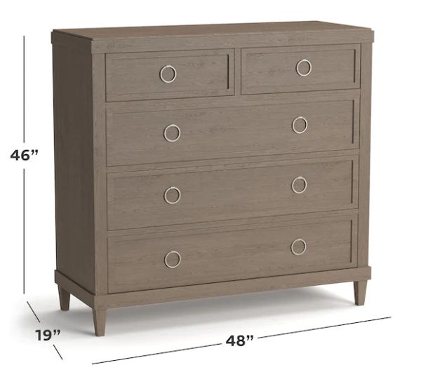 Ventura Drawer Chest-Chalk Slate For Discount - Image 3
