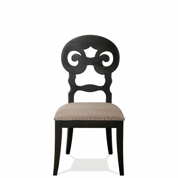 Scroll Back Upholstered Side Chair - Set of 2- Multiple Color Options Sale - Image 2
