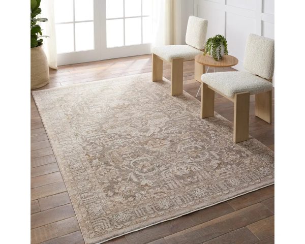 Jaipur Living Lilit Acair Medallion Beige Gray Area Rug Online Sale - Image 5