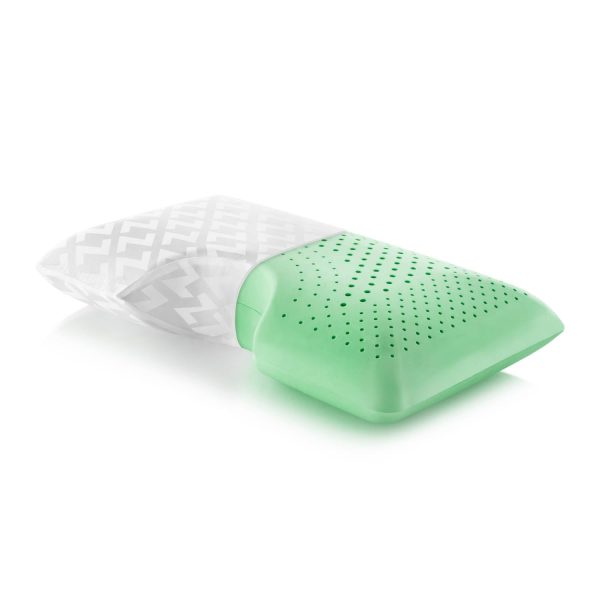 Shoulder Zoned Dough® Peppermint, Mid Loft Pillow With Aromatherapy Spray- Queen Online