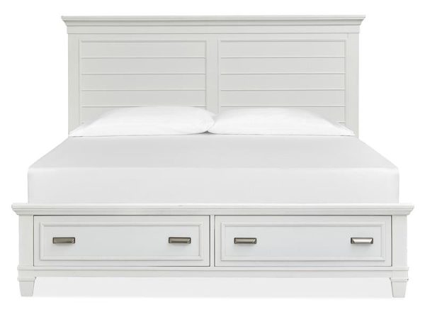 Charleston Complete Queen Panel Storage Bed - White Online Hot Sale