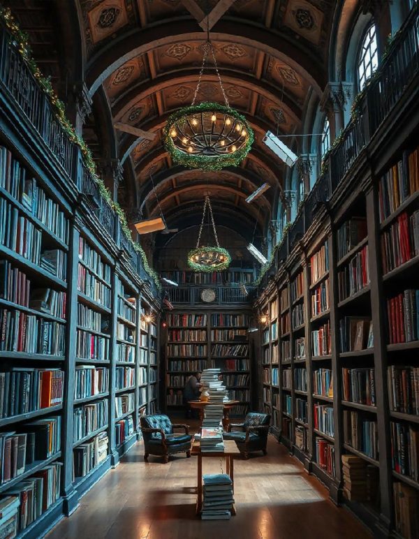 AI image of a fictional library Online