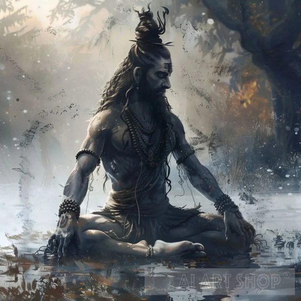 Divine Yogi: Mahadev in Meditation Hot on Sale